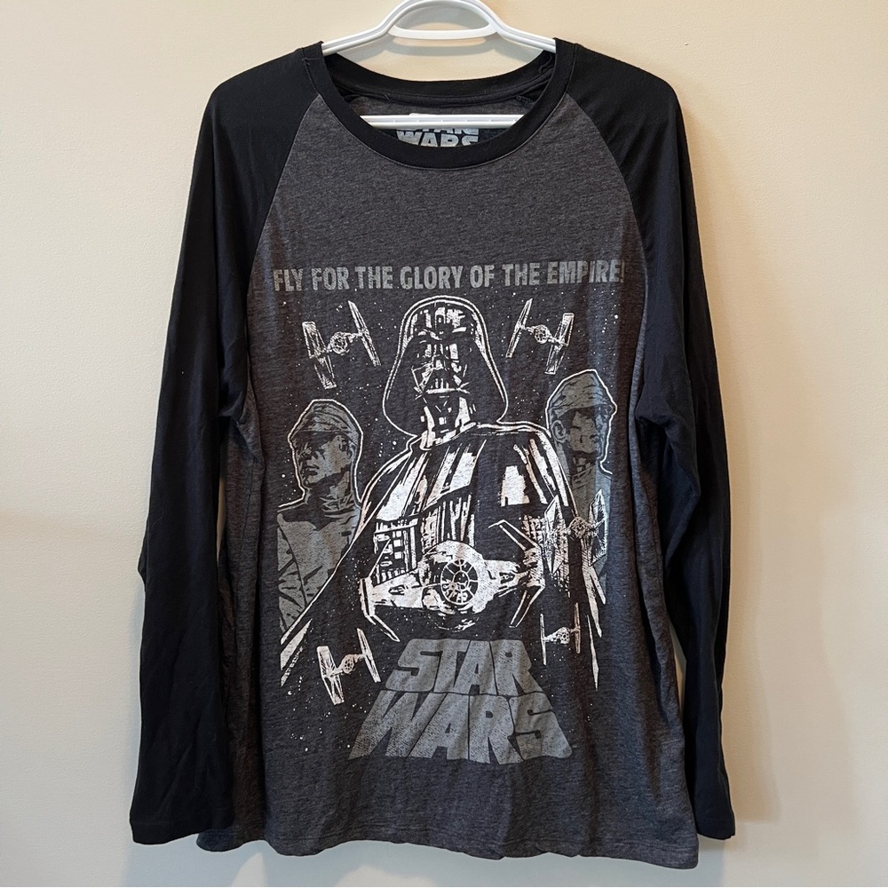 Star Wars Darth Vader Long Sleeve Shirt - Black and Gray